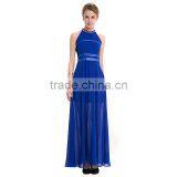 Maxnegio Long Dress Maxi Chiffon Beaded Round Neck Evening Dress thumbnail-5