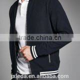 Men's Color Block Full Zipper Design Bomber Jacket With Rib Hem thumbnail-4