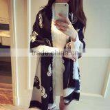 2017 New Model Yong Ladies Scarf Printed Bear Pattern Imitated Cashmere Material 190*65cm Girl Cappa thumbnail-1