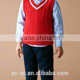 Boys Sleeveless Sweater Kids Plain Pullover thumbnail-2