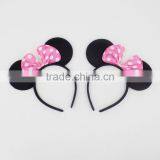 Mouse Ear Halloween Girls Headband and Bow thumbnail-3