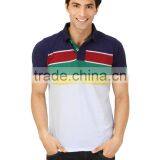 Colorful Striped Print Polo Shirt With Raglan Short Sleeve thumbnail-1