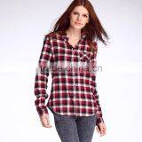 New Wholesale Fashion Comfortable Long Sleeve Plaid Flannel Shirt With Button Down thumbnail-6