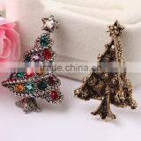 Christmas Jewelry Brooch With Rhinestone Christmas Gift Ideas Christmas Tree Brooch thumbnail-1