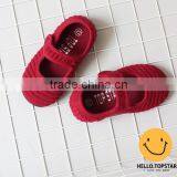 Canvas Fabric Girl Shoes, Magic Hook and Loop Kids Shoes thumbnail-5