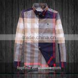 Men's Office Checkered Long Sleeve Polo Shirt With Embriodery Logo thumbnail-1