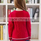 Cheap Clothing Wool Handmade Kids Pullover Sweater of Christmas for Girls thumbnail-2