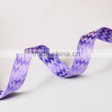 ZIG ZAG Print Wired Edged Satin Ribbon Roll thumbnail-3