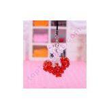 4mm Bicone Crystal Beaded Lucky Charm With Heart thumbnail-2