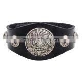 XP-LB-6115 Wholesale Genuine Leather Bracelet Jewelry Nail Rivet Leather Bracelet