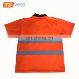 Eye Bird Fabric Reflective Breathable Orange Safety Sports T-shirt thumbnail-2