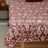 Handmade Ikat Queen Size Cotton Kantha Quilt Throw Bed Cover thumbnail-1