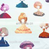 Digital Printed Cotton Fabric With Lovely Girls Design