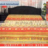 Hathi Ghoda Klmkari Hand Block Print bedspread
