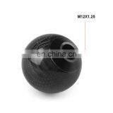 Hot Sale Car Modification Universal Gear Shift Knob Round Ball Shape Black Carbon Fiber Gear Shift Handle With Adapters BX101576 thumbnail-2