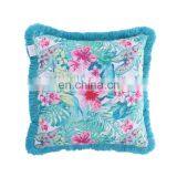 Decorative Square Accent Pillow Case 18x18inch Abstract Flower Arrangement Style Nature Elements Vibrant thumbnail-2