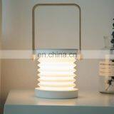 2021 Hot LED Portable Lantern Light Retractable Wooden Table Lamp Bedside Night Light Touch Sensor Hanging Lamp thumbnail-2