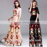 New Style Elegant Embroidered Dress Ladies Smart Casual Dress For Girls thumbnail-2