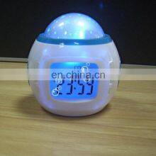 Muti-colors Digital Thermometer Led Star Sky Projector Clock thumbnail-3
