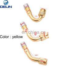 45 90 135 Degree Angle Brass Tyre Valve Schrader Valve Stem Extension Adapter thumbnail-2