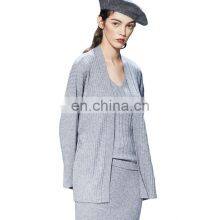 Women Sleeveless Wool Cashmere Knit Vest Camisole and Cardigan Set thumbnail-5