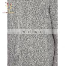 Men Cashmere Wool Turtle Neck Cable Cardigan thumbnail-4
