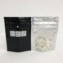 Biodegradable Child Resistant Packaging Bags Black Childproof Mylar Bag Packaging 8th 3.5g 7g 14g 28g thumbnail-2