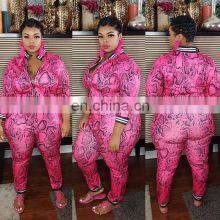 YF1217 Hot Sell Multi Color Women 2 Piece Set Clothing Autumn Two Piece Outfit Women Fall Zipper Coat Plus Size Two Piece Set thumbnail-3