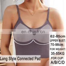Womens Summer Camis Tanks Tops Sleeveless Cotton Bustier Unpadded Bandeau Bra Vest Crop Top Seamless Tees thumbnail-2