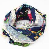 C58502S 2015 New Cotton Baby Scarf Floral Printed Lace Kids Winter Scarf thumbnail-3