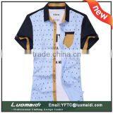 Latest Designs Fashion Brand Name Stripe Slim Fit Casual Dress Shirts for Men thumbnail-1