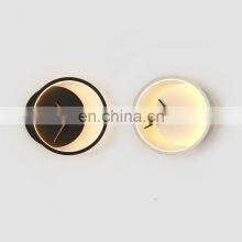 Simple Round LED Wall Lamp Home Background Nordic Bedroom General Clock Wall Light thumbnail-1