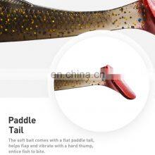 JOHNCOO 5.5CM 1.6G TPE Material Soft Bait Paddle T Tail Fishing Lure 6pcs/bag thumbnail-4