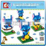 Mini Qute Sembo Kawaii 4 Styles Surfing Stitch Diamond Plastic Building Block Model Educational Toy