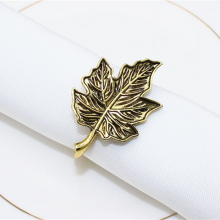 Top Selling Antique Metal Leaf Design Tabletop Accessories Napkin Ring for Party Use Table Decoration thumbnail-3