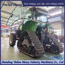 Tractor Rubber Triangle Track Chassis Anti Sinking During Paddy Field Operations