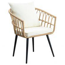 Guangzhou Factory Cheap Patio Furniture Outdoor Rattan Woven Rope Dining Chair Garden Outdoor Wicker Chair thumbnail-2