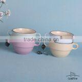 Color Glaze 5' Stoneware Soup Bowl With Two Small Handles thumbnail-1