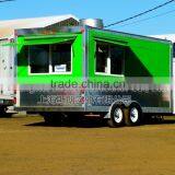 Green Biaxial Food TruckMobile Kitchen Tail Gate Food Vending Concession Trailer thumbnail-6