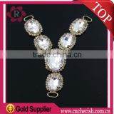 Hot sale fashion factory supply Y shape T shape lady sandal decoration with stones