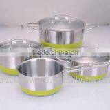 7Pcs Geman Technologic High Temperature Painting Stainless Steel Cookware Set