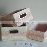 High Quality Newest Design Eco-friendly Wheat Straw Storage Basket thumbnail-4