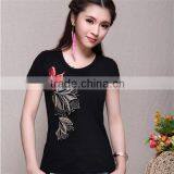 Embroidery Logo Wholesale Plain t Shirts Cheap T-shirts Women thumbnail-3