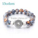 2015 Interchangeable Beads Snap Jewelry Button Bracelets 18mm Ginger Snap Button Bracelet Pulseras Bead Snap Bracelets