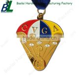 Goldend enamel metal parachute shape medals