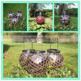 Hanging Mosaic Glass Tealight Lantern Metal Candle Holder Parts thumbnail-5