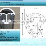 Shenzhen Launch Aluminum Glass Balustrade With Plastic Insert to Hold 1/2" Glass thumbnail-3