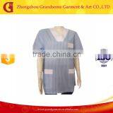 Wholesale Sanitary Garments Good Quality V-neck Stripes Scrubs Made in China thumbnail-1