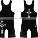 High Quality Lycra Wrestling Singlet Suit Uniform Custom Design Athletic Apparel for Men thumbnail-2