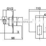 Bathroom Watermark Wall Mounted Bath Shower Mixer Tap Prices 15C-003 thumbnail-2